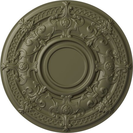 Ekena Millwork Dauphine Ceiling Medallion (Fits Canopies up to 13 1/4"), 33 7/8"OD x 1 3/8"P, Spartan Stone CM33DASSF